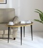 Edda Metal End Table In Natural Finish