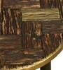 Edda Metal End Table In Natural Finish