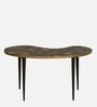 Edda Metal End Table In Natural Finish