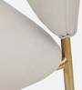 Edelmira Arm Chair In Light Beidge Velvet Fabric With Gold Electroplated Base