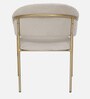 Edelmira Arm Chair In Light Beidge Velvet Fabric With Gold Electroplated Base