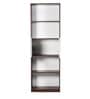 Eden Book Shelf in Walnut & White Finish