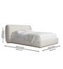 Eden Boucle Queen Sized Bed in White Colour