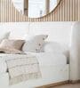 Eden Boucle Queen Sized Bed in White Colour