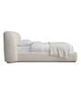 Eden Boucle King Size Bed With Hydraulic Storage In White Colour Eden Boucle King Size Bed With Hydraulic Storage In White Colour