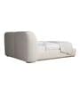 Eden Boucle King Size Bed With Hydraulic Storage In White Colour Eden Boucle King Size Bed With Hydraulic Storage In White Colour