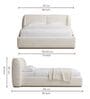 Eden Boucle King Size Bed With Hydraulic Storage In White Colour Eden Boucle King Size Bed With Hydraulic Storage In White Colour