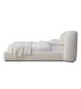 Eden Boucle King Size Bed With Hydraulic Storage In White Colour Eden Boucle King Size Bed With Hydraulic Storage In White Colour