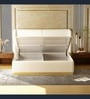 Eden Boucle King Size Bed with Hydraulic Storage in White Colour