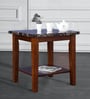 By HomeTown Eden Solid Wood End Table in Brown Finish