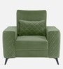 Eden Fabric 1 Seater Sofa In Jade Green Colour