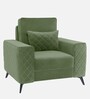 Eden Fabric 1 Seater Sofa In Jade Green Colour
