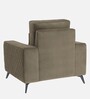 Eden Fabric 1 Seater Sofa In Quartz Brown Colour