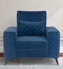 Duroflex Eden Fabric 1 Seater Sofa In Sapphire Blue Colour