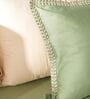 Eden Green 300TC 100% Cotton Solid Flat Embroidered Super King Bedsheet With 2 Pillow Covers