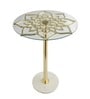 Eden's Flower End Table In Gold Colour