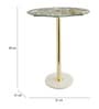 Eden's Flower End Table In Gold Colour