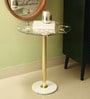 Eden's Flower End Table In Gold Colour