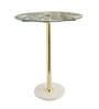 Eden's Flower End Table In Gold Colour