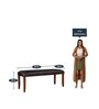 Eden Solid Wood Bench in Brown Colour