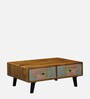 Edgar Solid Wood Coffee Table In Honey Oak Finish