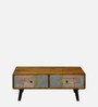Edgar Solid Wood Coffee Table In Honey Oak Finish