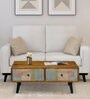 Edgar Solid Wood Coffee Table In Honey Oak Finish