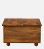 Edgar Solid Wood Lift Top Coffee Table In Honey Oak Finish With Drawers