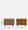 Edgar Solid Wood Lift Top Coffee Table In Honey Oak Finish With Drawers
