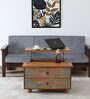 Edgar Solid Wood Lift Top Coffee Table In Honey Oak Finish With Drawers