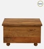 Edgar Solid Wood Lift Top Coffee Table In Honey Oak Finish With Drawers