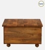 Edgar Solid Wood Lift Top Coffee Table In Honey Oak Finish With Drawers