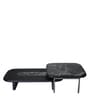 Edison Metal Nesting Coffee Table Set in Black Finish with Black Marble Top 
