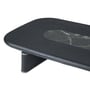Edison Metal Nesting Coffee Table Set in Black Finish with Black Marble Top 