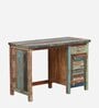 Edmond Solid Wood Writing Table In Distress Finish