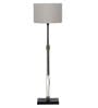 Edmonton Brown Fabric Shade Club Floor Lamp With Aluminium Base