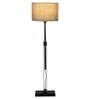 Edmonton Brown Fabric Shade Club Floor Lamp With Aluminium Base