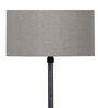 Edmonton Brown Fabric Shade Club Floor Lamp With Aluminium Base