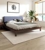 Edmund Solid Wood King Size Bed In Brown Colour