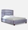 Eduardo Upholstered King Size Bed in Grey Colour