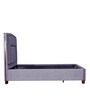 Eduardo Upholstered King Size Bed in Grey Colour