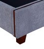 Eduardo Upholstered King Size Bed in Grey Colour
