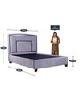 Eduardo Upholstered King Size Bed in Grey Colour