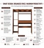 Eduvora Desk In Walnut Finish