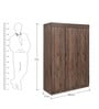 Edward 3 Door Wardrobe in Walnut Finish