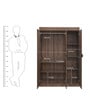 Edward 3 Door Wardrobe in Walnut Finish