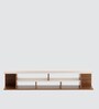 Edward Tv Unit In Exotic Teak & Frosty White Finish