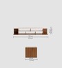 Edward Tv Unit In Exotic Teak & Frosty White Finish