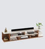 Edward Tv Unit In Exotic Teak & Frosty White Finish
