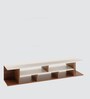 Edward Tv Unit In Exotic Teak & Frosty White Finish
